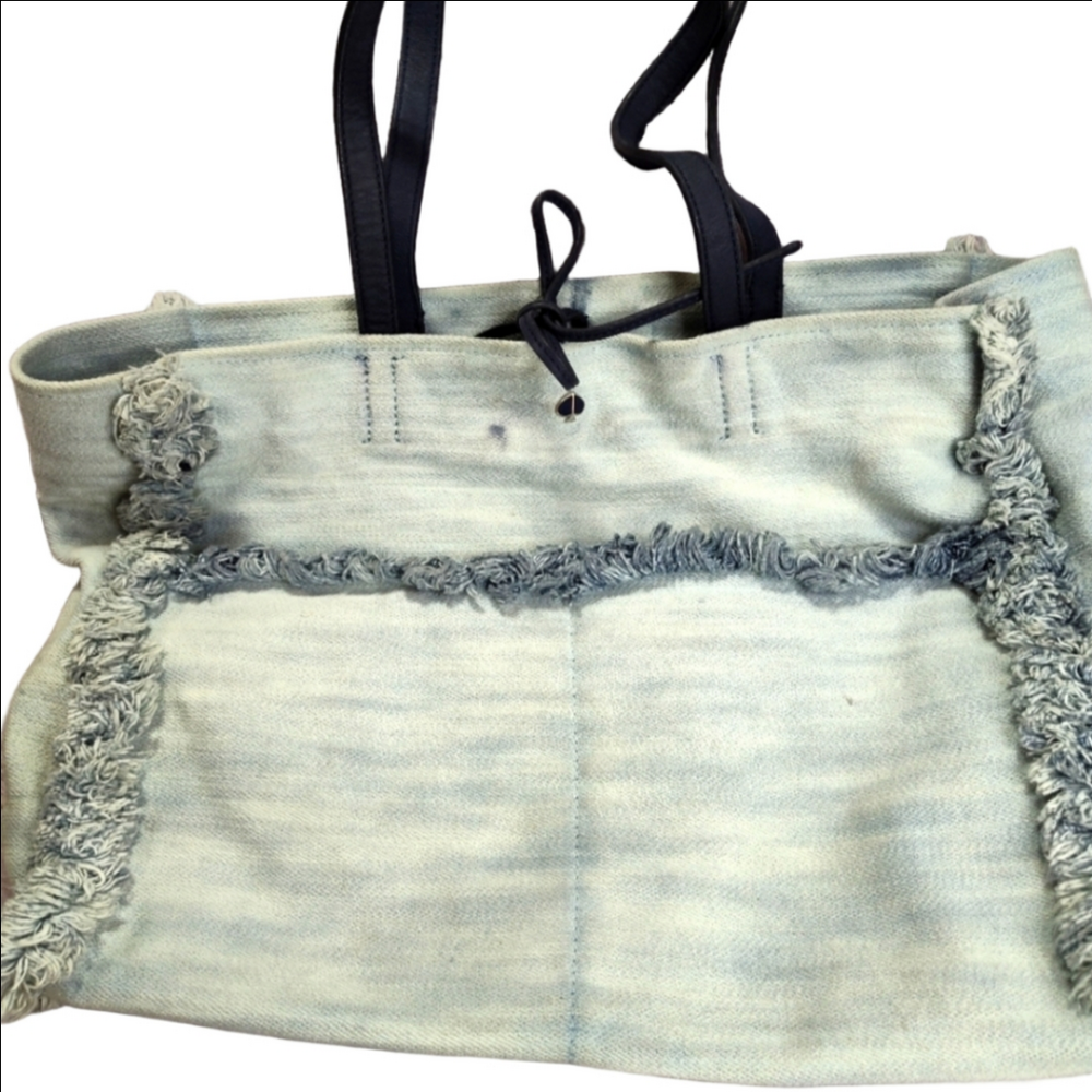 Kate Spade Vintage Sam Large Denim Pocket Tote Bag - Picture 2 of 14
